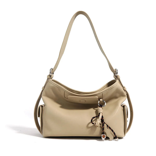 Women’s Luxury Genuine Leather Handbag Vintage Cowhide Top-Grain Tote for Summer Fashion