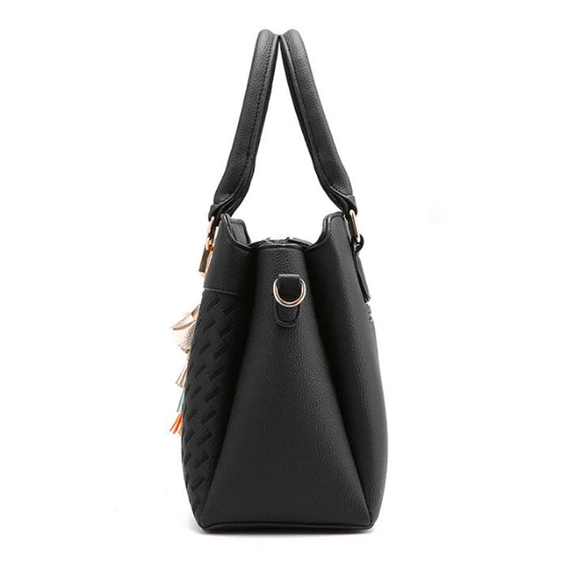 Women’s Casual Leather Tote – Simple Style Shoulder & Crossbody Bag