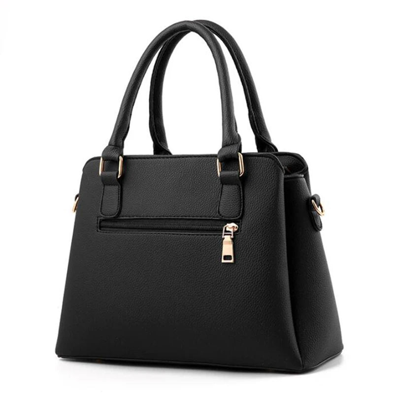 Women’s Casual Leather Tote – Simple Style Shoulder & Crossbody Bag
