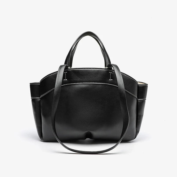 Women's Large Capacity Brown Handbag – Soft Super Fiber Leather Shoulder & Crossbody Commuter Bag