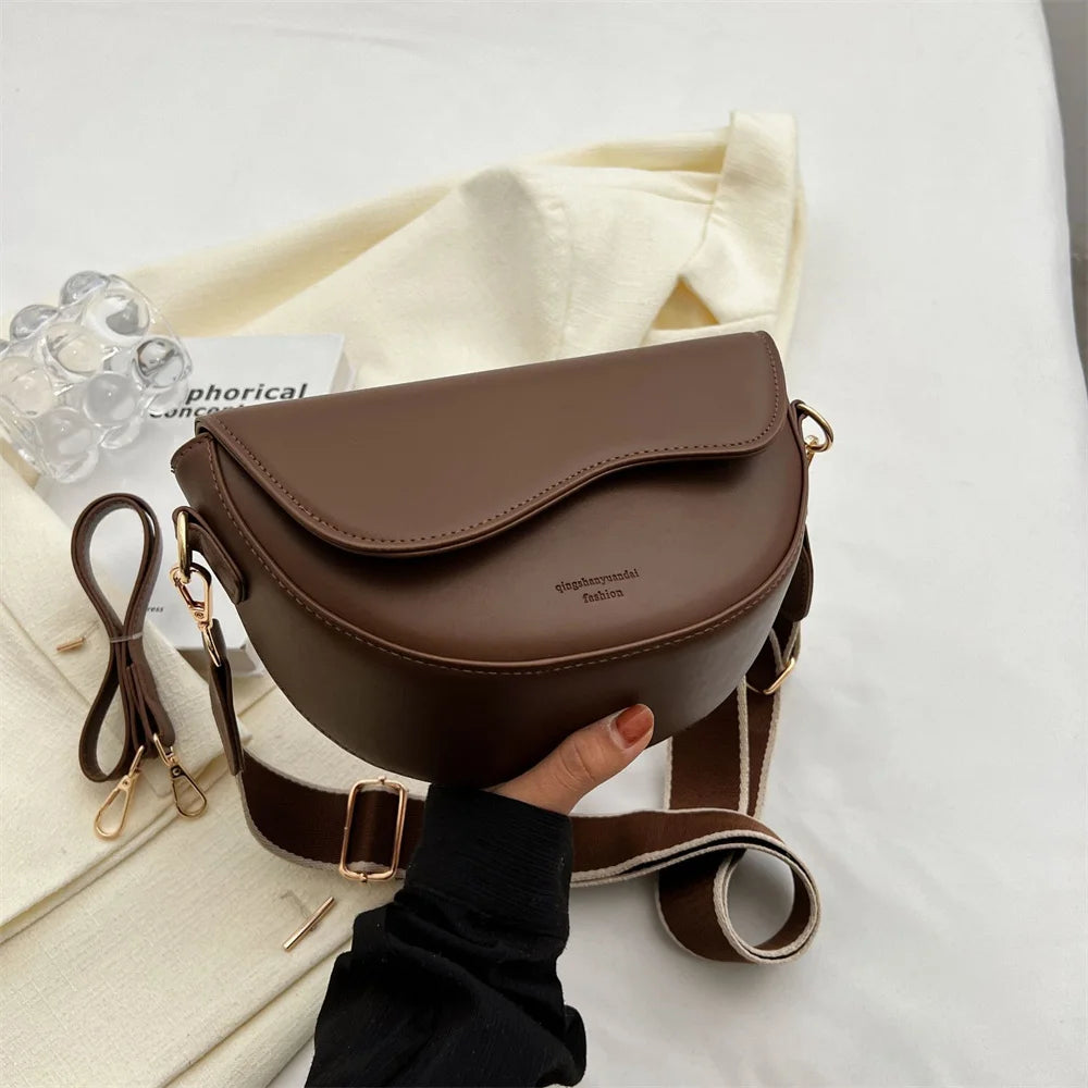 Women’s Trendy Square Crossbody Bag Solid Color Shoulder Handbag