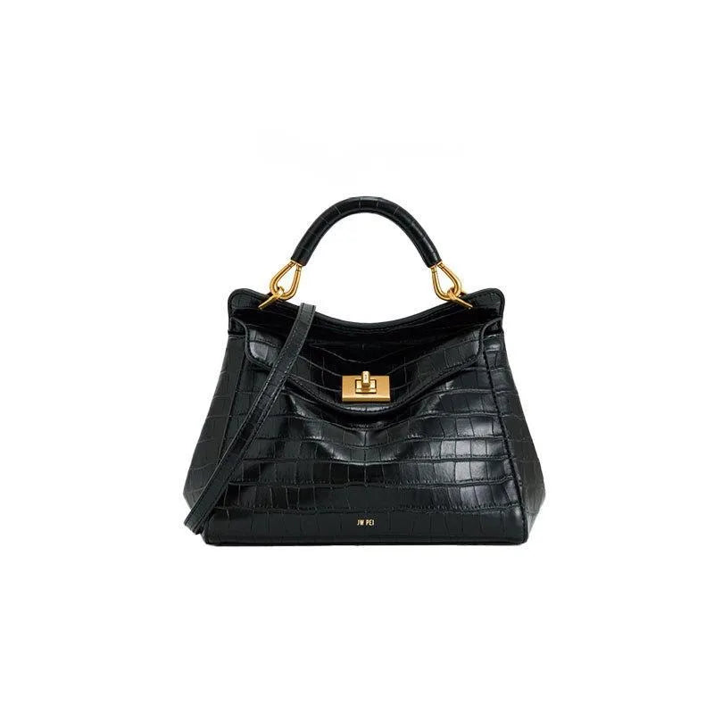 Women’s Lucia Lock Handbag – Luxury Lightweight Shoulder & Crossbody Bag