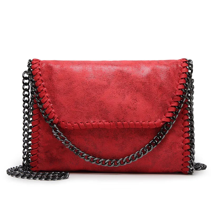 Women’s Chic Chain Crossbody – Elegant Solid Shoulder Bag