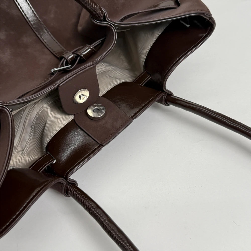 Women’s Retro Underarm Bag Trendy Large Capacity Shoulder Tote