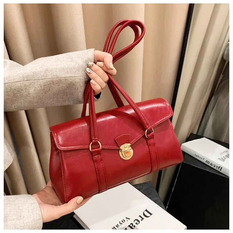 Women's England Style Retro Shoulder and Tote Bag – Leather Handbag