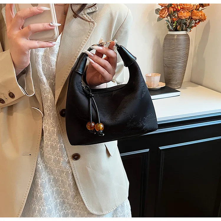 Women’s Embroidered Tote Bag – Trendy Shoulder Bag with Travel Wallet