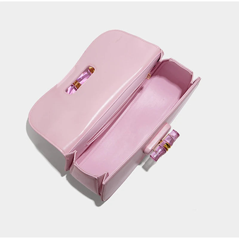 Women's Luxury Leather Clutch Bag – Bamboo Handle, Retro Exquisite Design