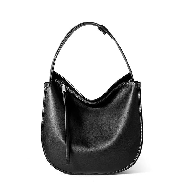 Women's Large Capacity Leather Tote Bag – Designer Shoulder and Crossbody Bag