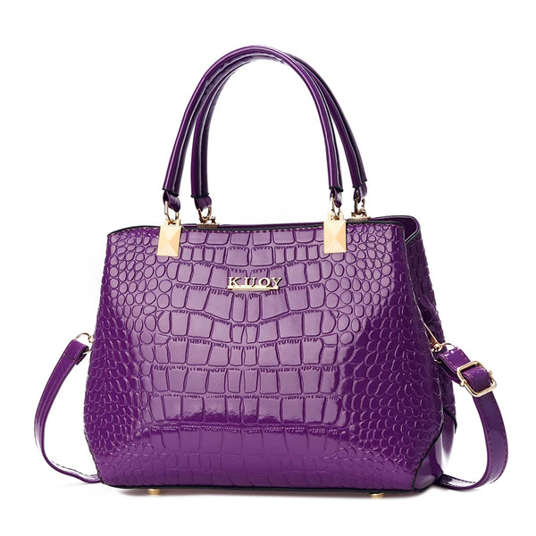 Women’s Elegant Crocodile Tote – Stylish Shoulder & Crossbody Bag
