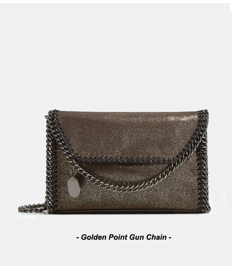 Women’s Luxury Handwoven Shoulder Bag – Chain Strap Crossbody Tote