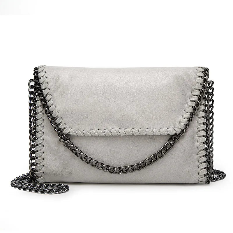 Women’s Chic Chain Crossbody – Elegant Solid Shoulder Bag