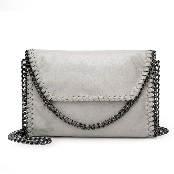 Women’s Chic Chain Crossbody – Elegant Solid Shoulder Bag