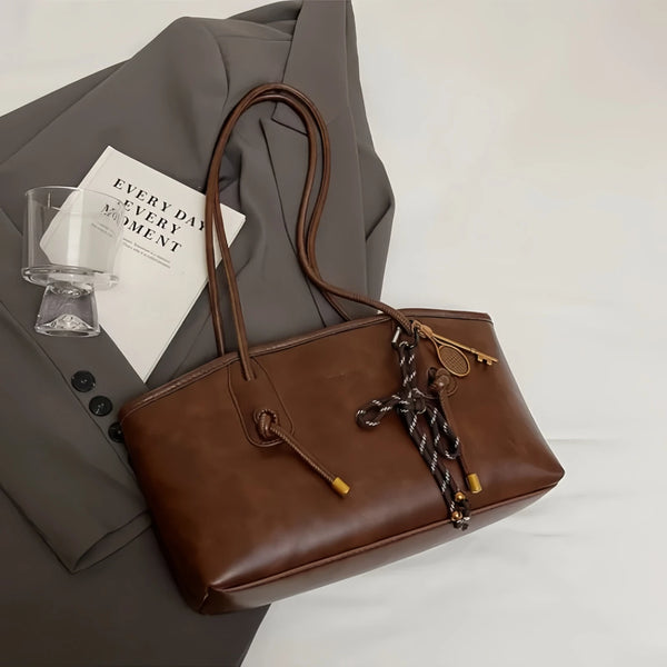 Women’s Designer Vintage Tote Versatile Shoulder Bag for Work & Commuting