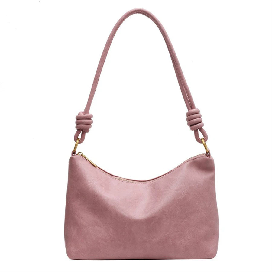 Women’s High-End Soft Leather Bag Stylish Single Shoulder and Crossbody with Wide Geometric Strap