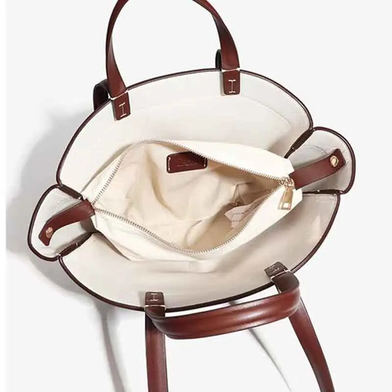 Women’s Large-Capacity Brown Soft Handbag – Super Synthetic Leather Single-Shoulder Bag