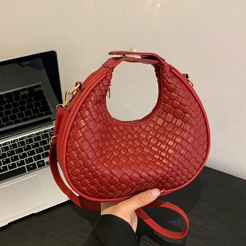 Women's Leather Shoulder & Crossbody Bag – Small Lattice Luxury Designer Handbag