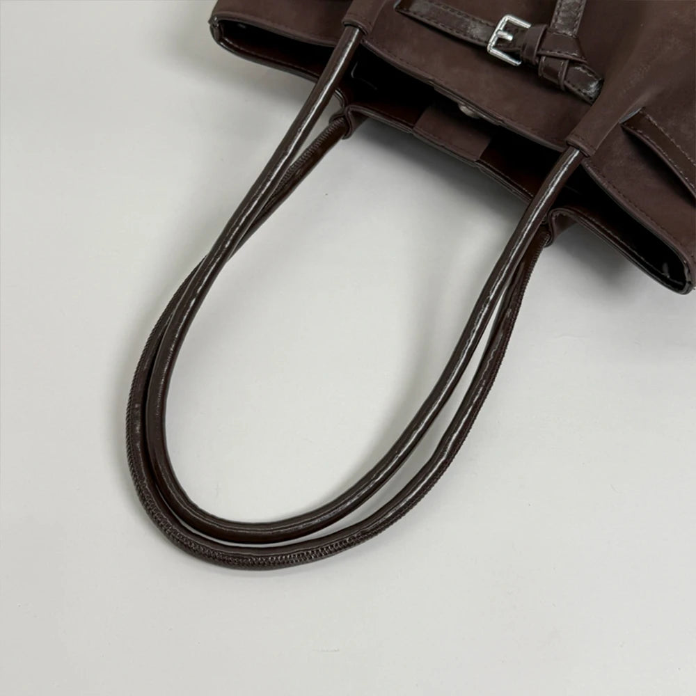 Women’s Retro Underarm Bag Trendy Large Capacity Shoulder Tote