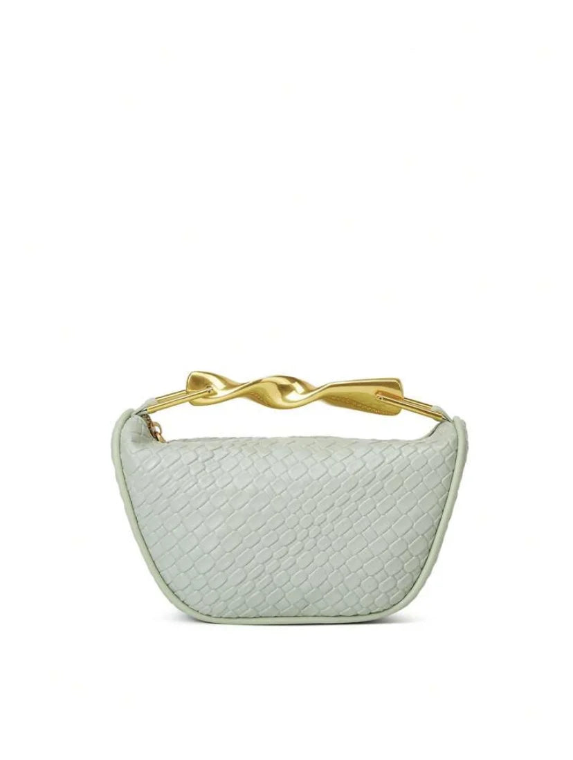 Women’s Straw Crossbody & Tote Bag – Summer Half-Moon Design