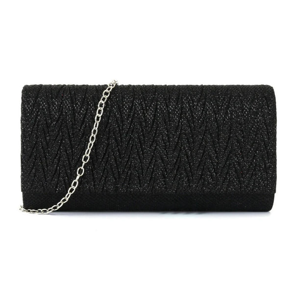 Women’s Mini Baguette Clutch Bag – Dazzling Pleated Round-Bottomed Crossbody Evening Bag