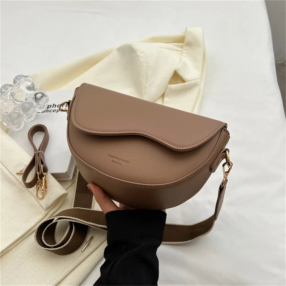 Women’s Trendy Square Crossbody Bag Solid Color Shoulder Handbag
