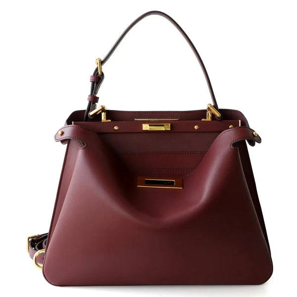 Women’s Soft Star Peekaboo Accordion Cat Bag – Versatile Vintage Genuine Leather Handbag & Crossbody Shoulder Bag