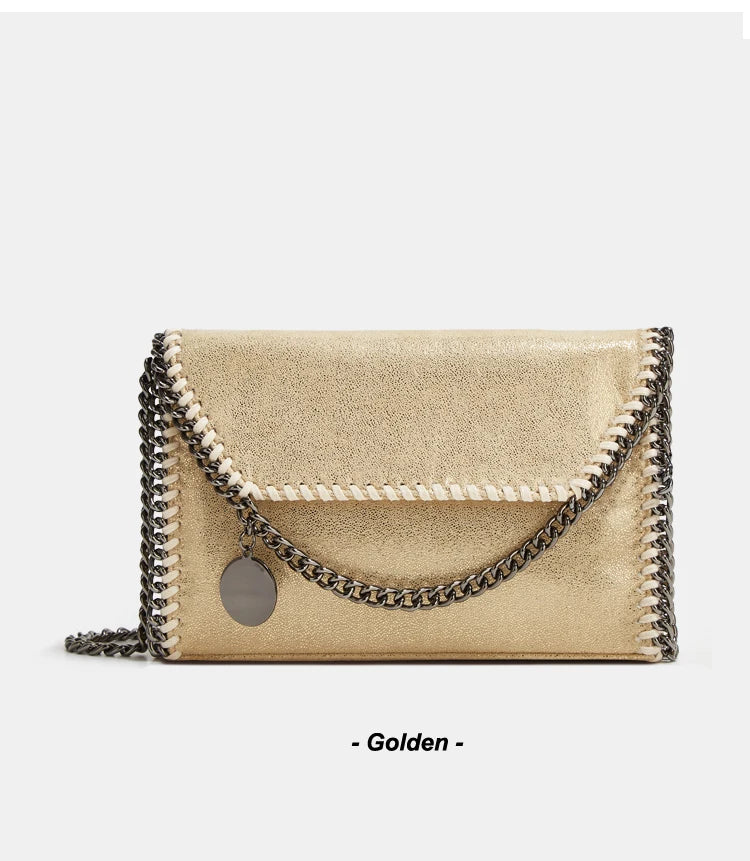 Women’s Luxury Handwoven Shoulder Bag – Chain Strap Crossbody Tote