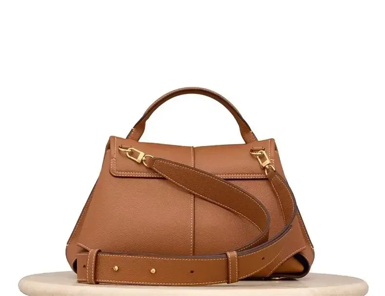 Women’s Pleated Leather Handbag – European & American Fashion