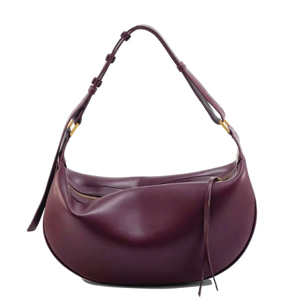 Women's Dumpling Crescent Armpit Bag – Large Capacity Leather Shoulder & Crossbody Handbag