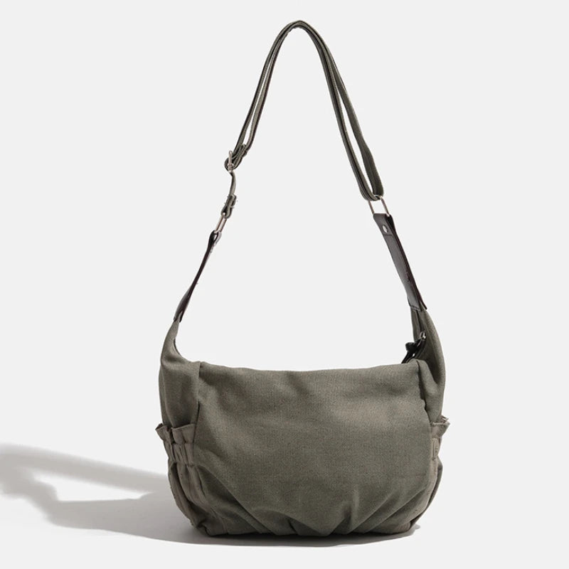 Women’s Streetwear Denim Drawstring Bag – Shoulder & Crossbody Bag