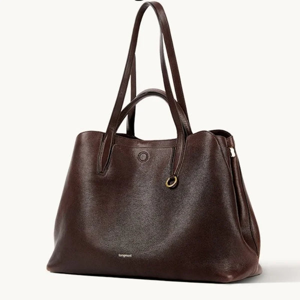 Women's Large Capacity Tote Bag – Soft Commuter Shoulder & Crossbody Bag, Vintage Style