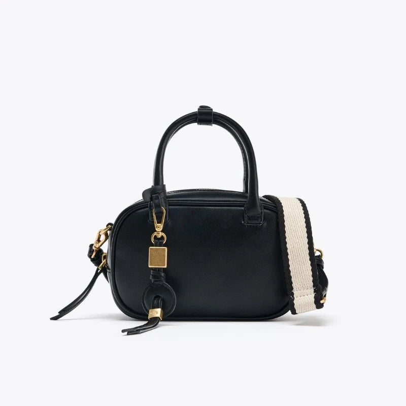 Women’s Mini Crossbody Bag – Vintage Topstitched Shoulder Bag