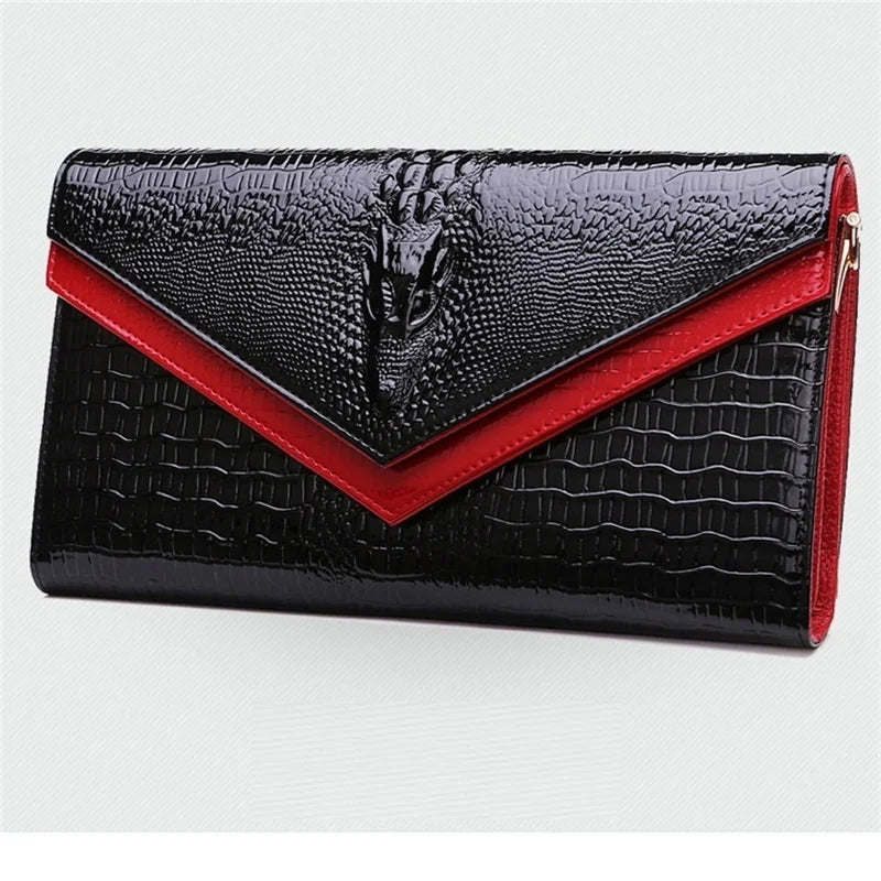 Women’s Classic Alligator Leather Crossbody – Cowhide Shoulder Purse