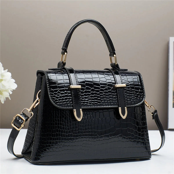 Women's Style Crossbody and Shoulder Bag – Elegant Alligator Pattern Handbag