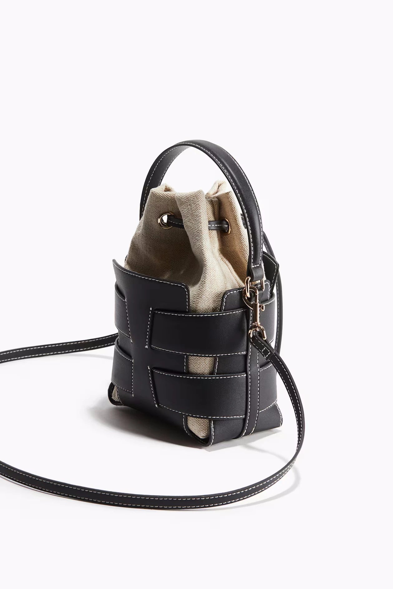 Women’s Crossbody Bucket Bag – Luxury Hollow Out Design Small Shoulder Handbag for Leisure & Outdoor