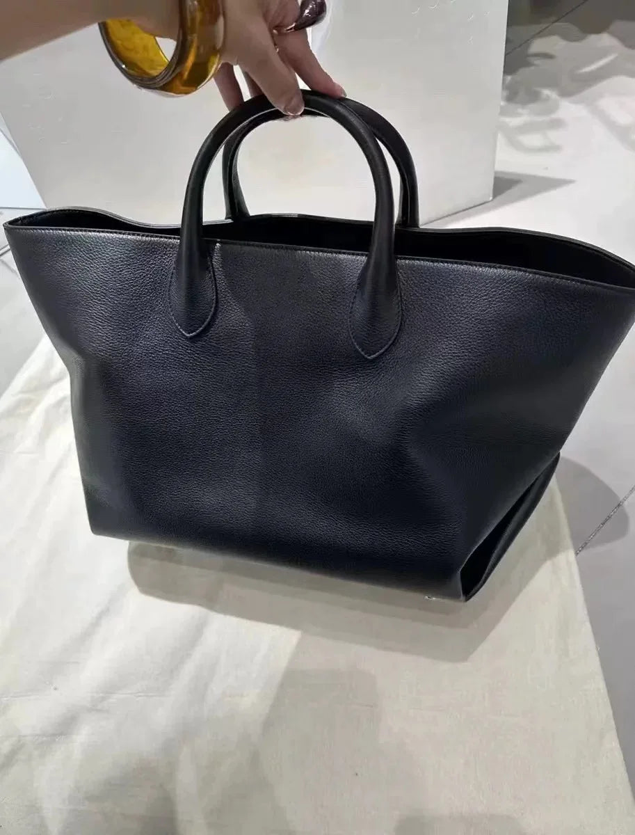 Women’s Genuine Leather Large Tote – Luxury Designer Vintage Handbag