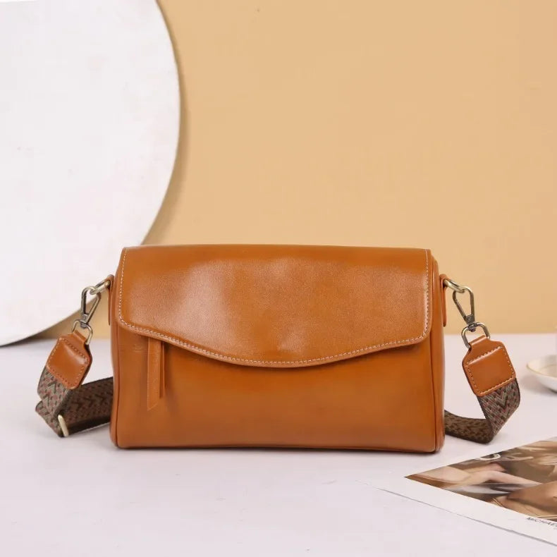 Women's Genuine Leather Shoulder & Crossbody Bag – Minimalist Everyday Handbag for Office, Dinner & Weekend Outings