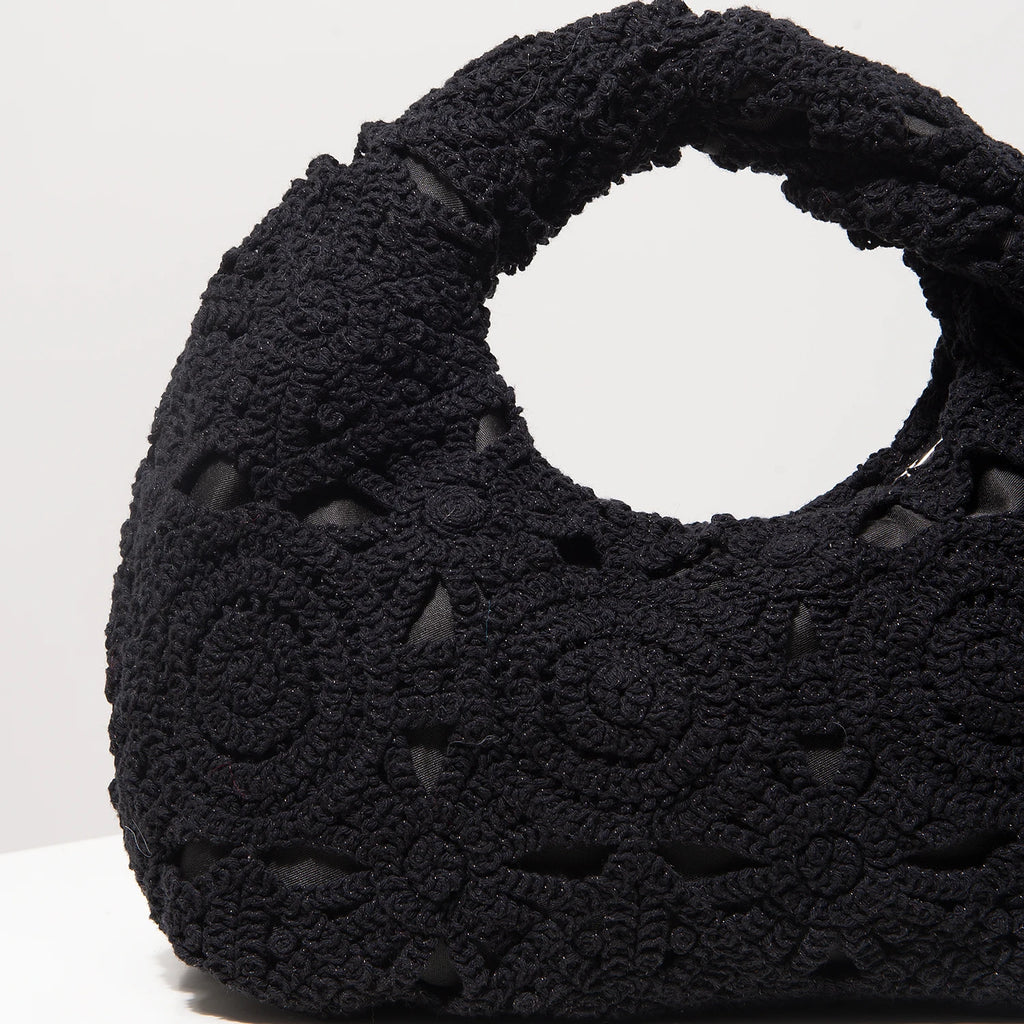 Pattern Hollow Woven Handbag，Bohemia Beach Bags for Women，Crochet Set，Beach Accessories Women，Travel Must Haves（Random Pattern）