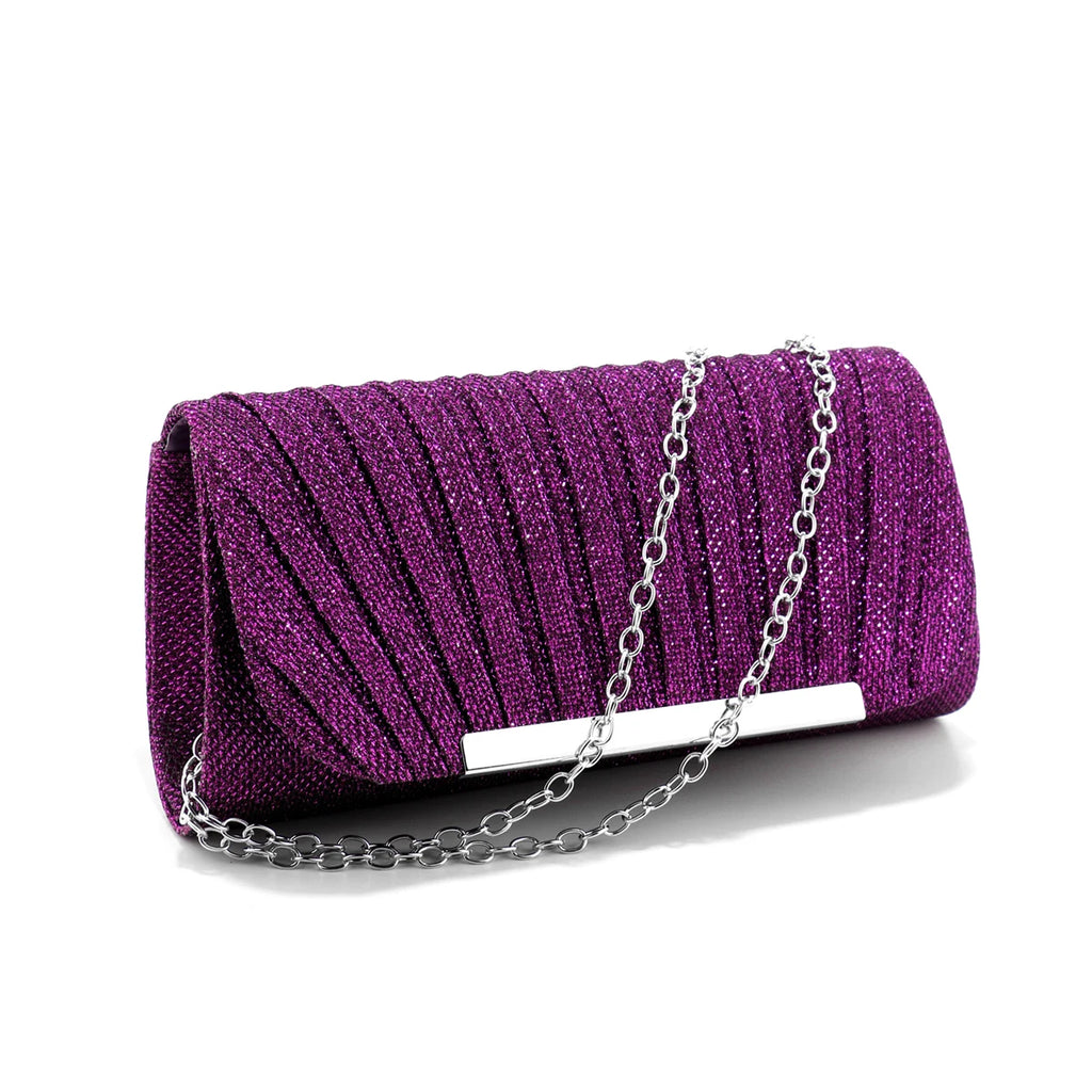 Women’s Metal Evening Bag – Envelope-Shaped Baguette Handbag for Party & Wedding Events