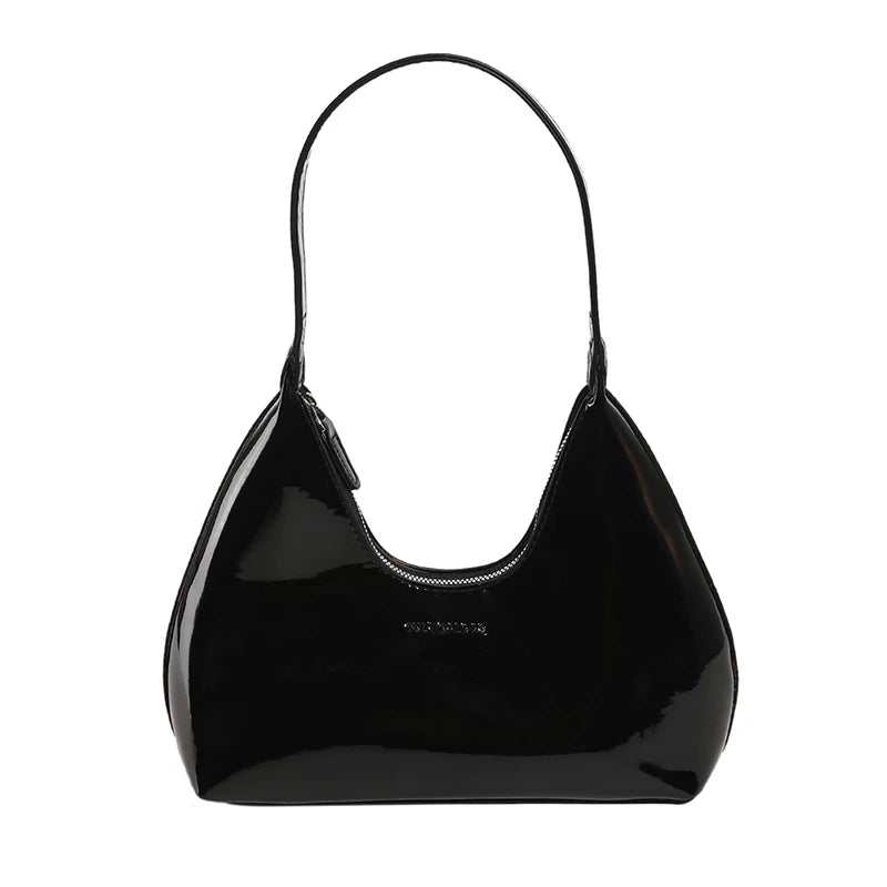 Women’s Trendy Crescent Handbag Solid Color Shoulder Tote