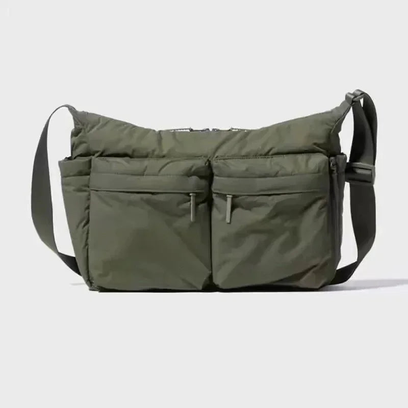 Women’s Multi-Pocket Nylon Messenger Bag – Large Casual Shoulder Handbag