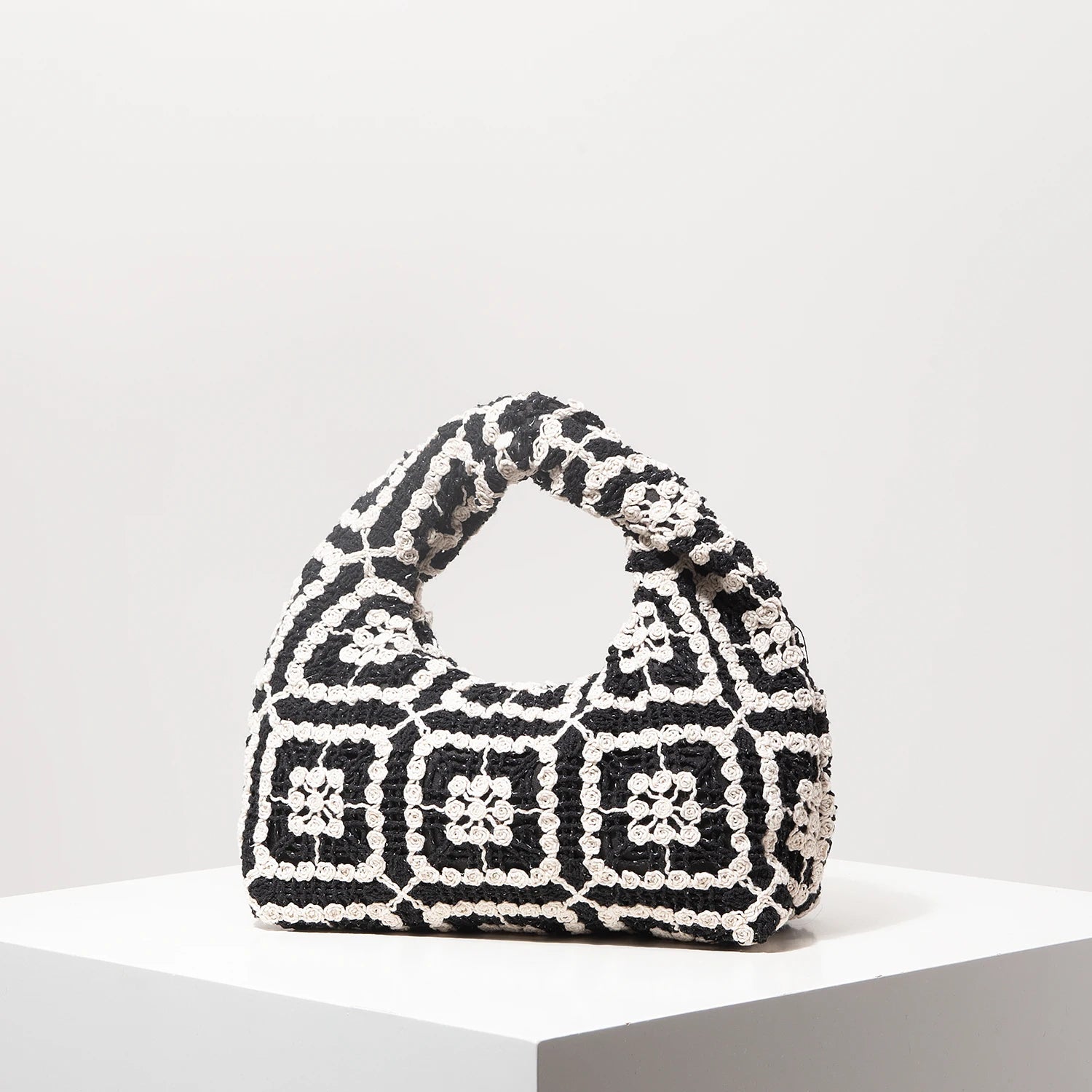 Pattern Hollow Woven Handbag，Bohemia Beach Bags for Women，Crochet Set，Beach Accessories Women，Travel Must Haves（Random Pattern）