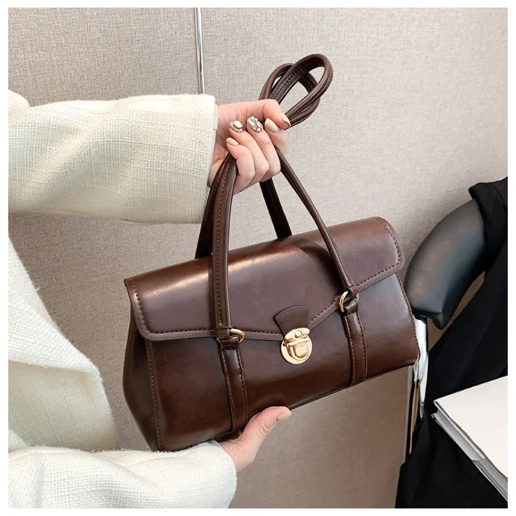 Women's England Style Retro Shoulder and Tote Bag – Leather Handbag