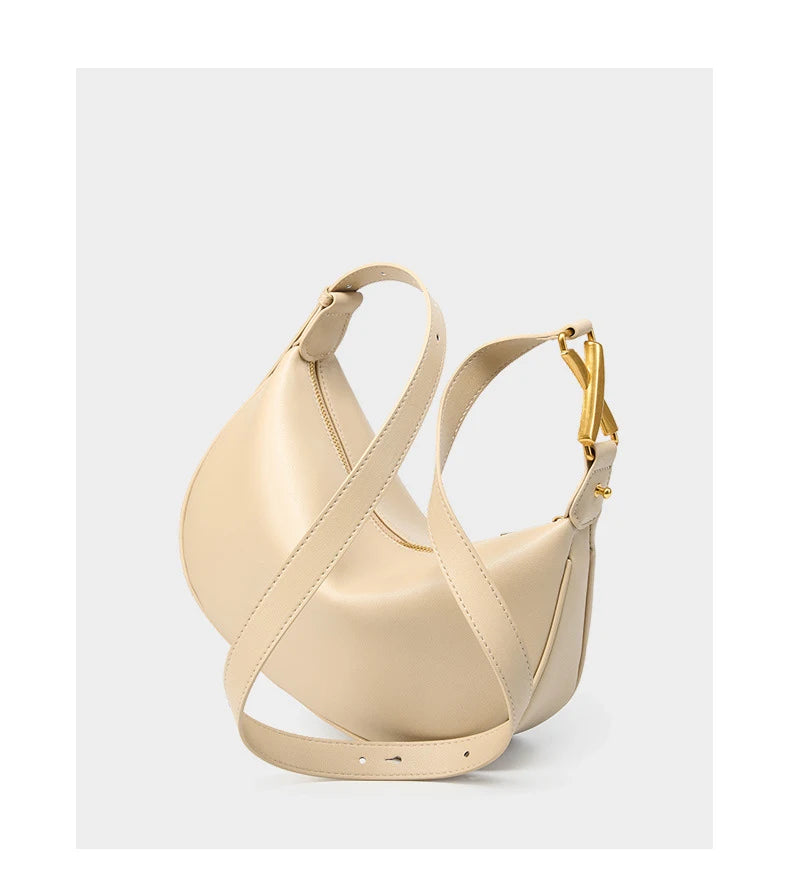 Women’s Genuine Leather Shoulder Bag – Luxury Designer Crossbody Handbag