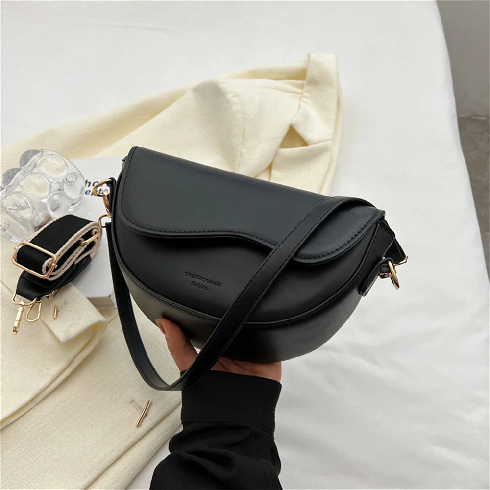Women’s Trendy Square Crossbody Bag Solid Color Shoulder Handbag