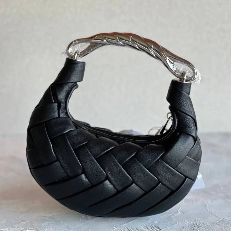 Women's Luxury Half Moon Handbag – Crossbody, Wrist, and Shoulder Bag