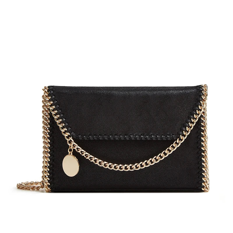 Women’s Luxury Handwoven Shoulder Bag – Chain Strap Crossbody Tote