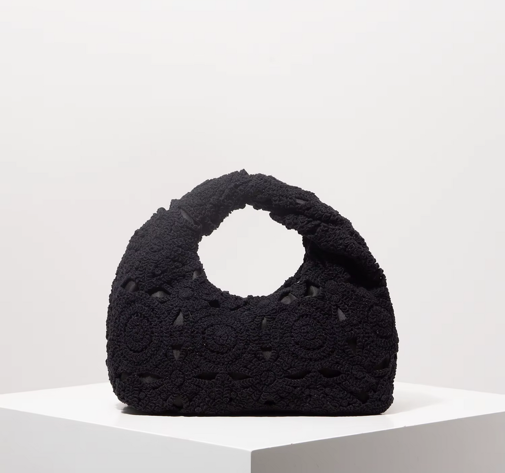 Pattern Hollow Woven Handbag，Bohemia Beach Bags for Women，Crochet Set，Beach Accessories Women，Travel Must Haves（Random Pattern）