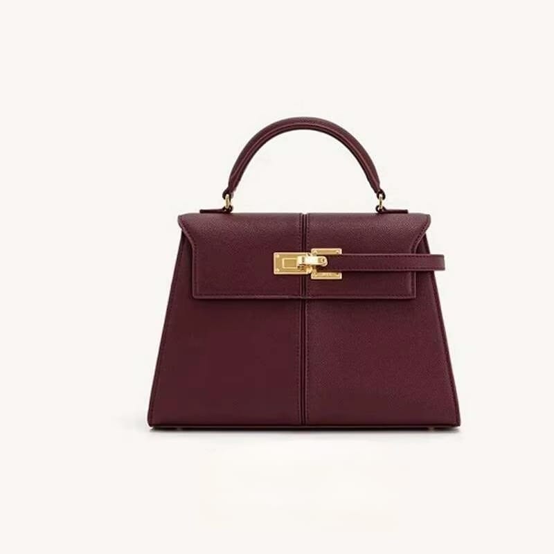 Women’s Trapezoidal Leather Tote – Versatile Luxury Handbag